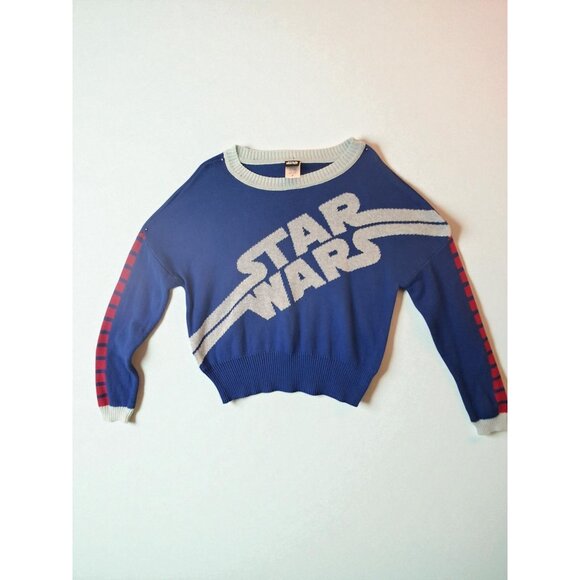 Women's Star Wars Blue Graphic Crewneck Sweater Size M (New Without Tags) - Picture 2 of 12